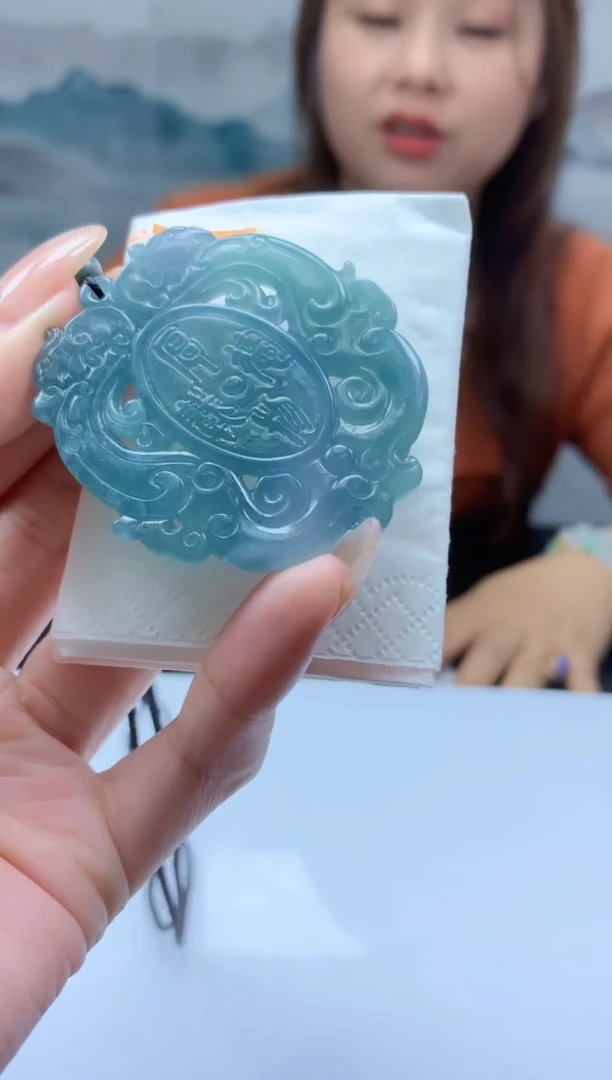 【闪购商品】定制翡翠未镶嵌011ee-毛货厚德载物85赠高货绳