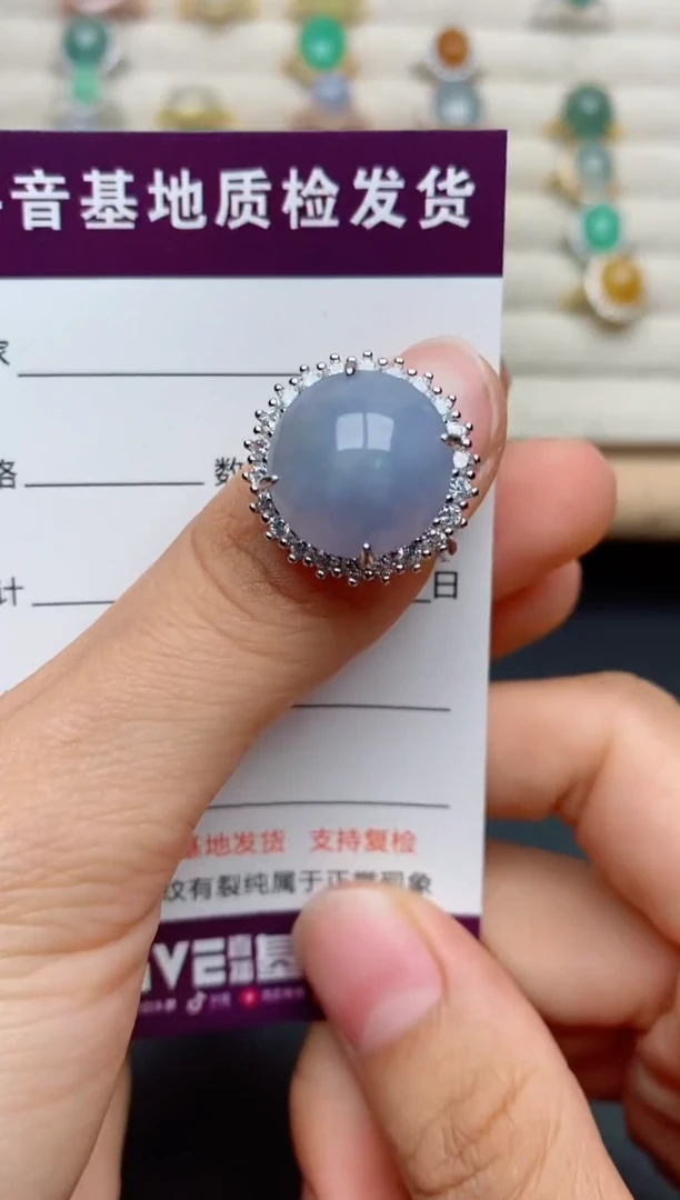 翡翠戒指银S925镶嵌....