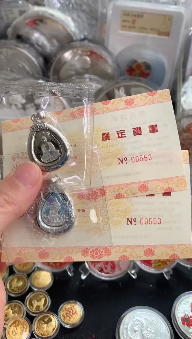 纯金铂金观音铂金佛一对