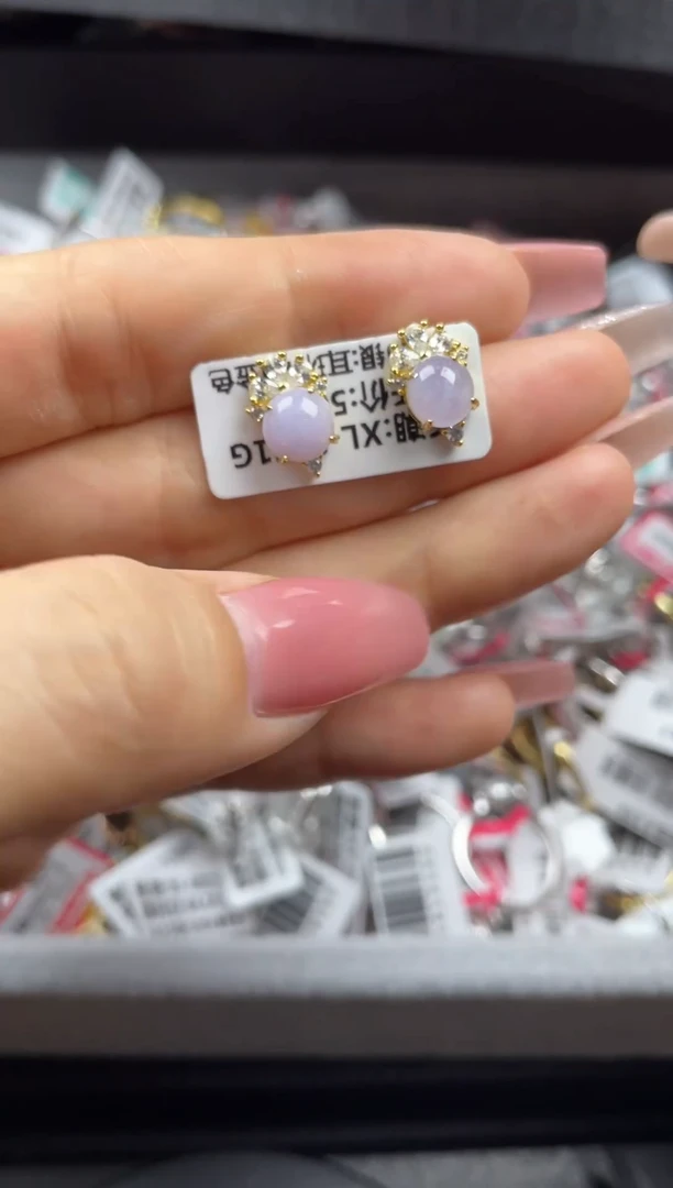 银S925镶嵌戒指翡翠天然翡翠A货