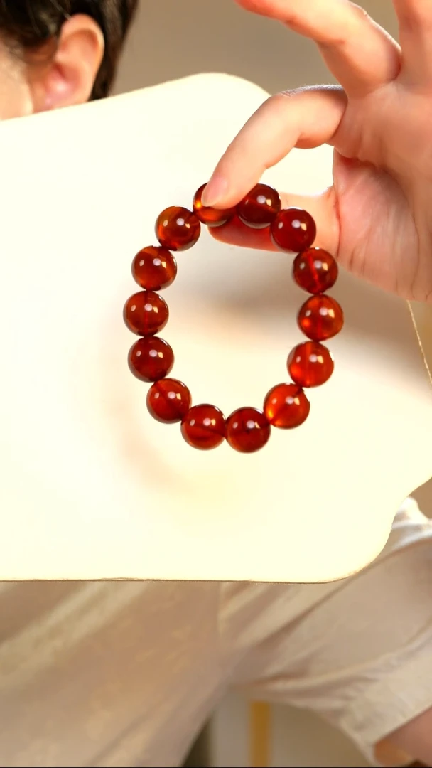 手串琥珀未镶嵌灵草珀手串14+