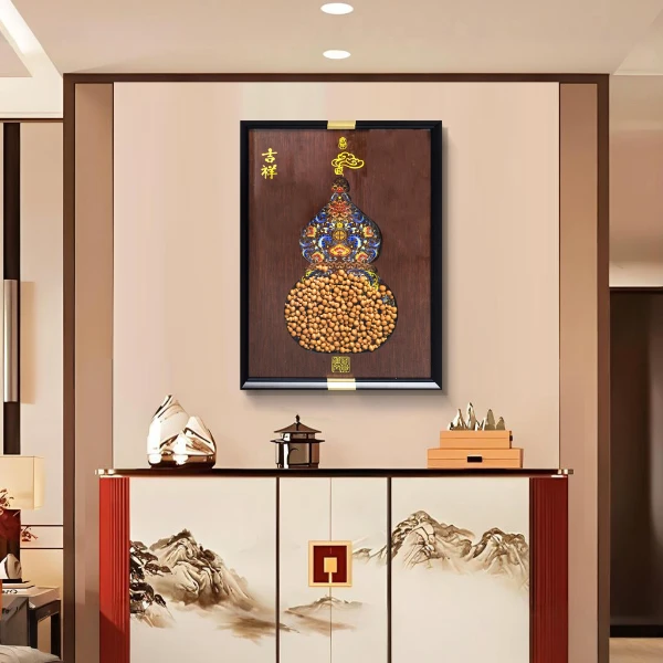 【高端定制】福禄立体实物画中式客厅书房餐厅卧室装饰画葫芦6080