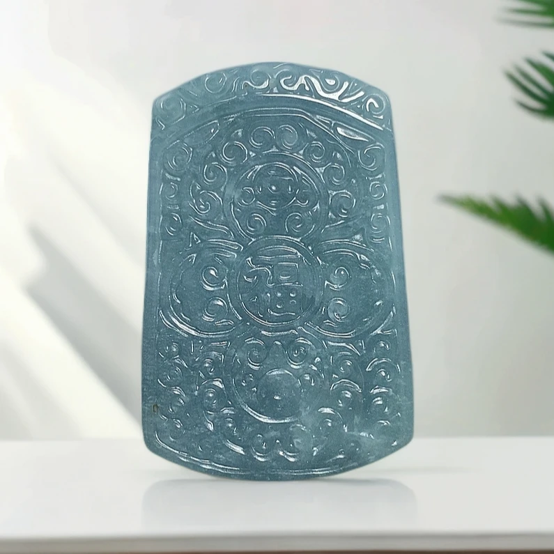 天然翡翠A货双面福牌（多样性随机一件发货）