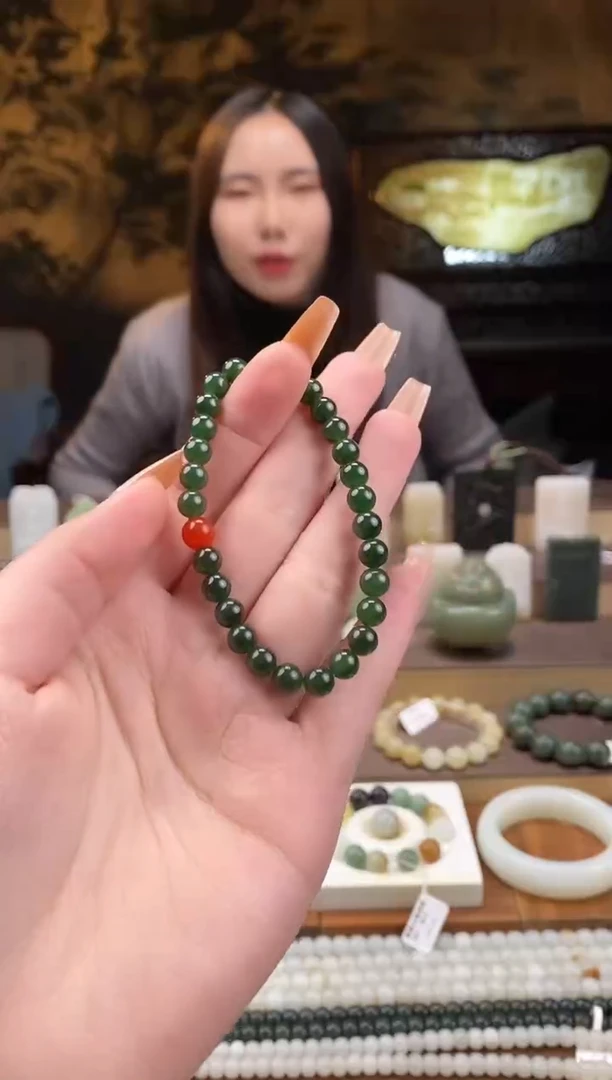 未镶嵌手串和田玉新疆碧玉 6MM手串