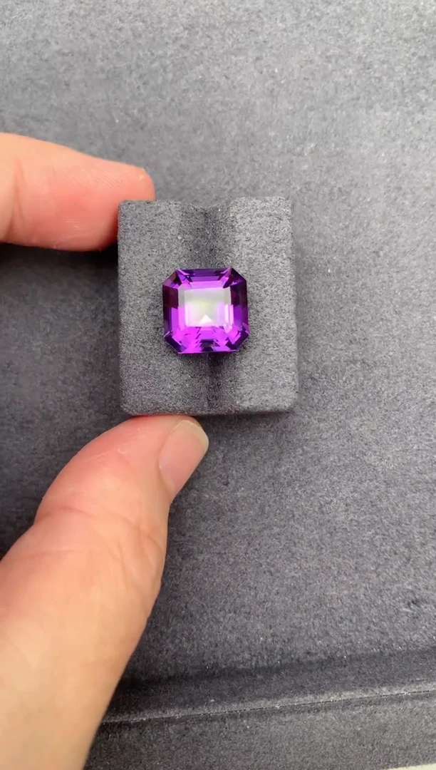 未镶嵌珠宝半成品紫晶6ct紫水晶 BF