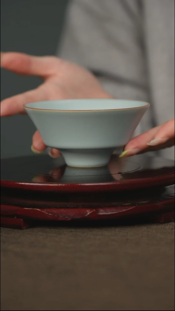 竹节斗笠 带底款 单只