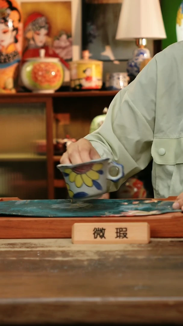 杯景德镇纯手工釉下彩精品茶具水杯