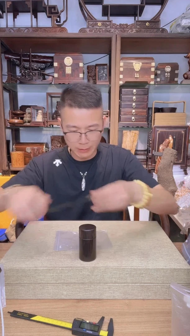 乌木类书架193紫光檀牙签罐