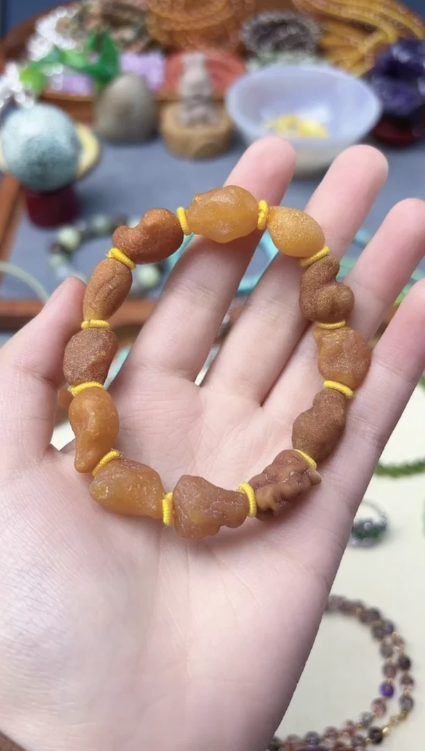 裸石蜜蜡未镶嵌蜜蜡随型手串GW