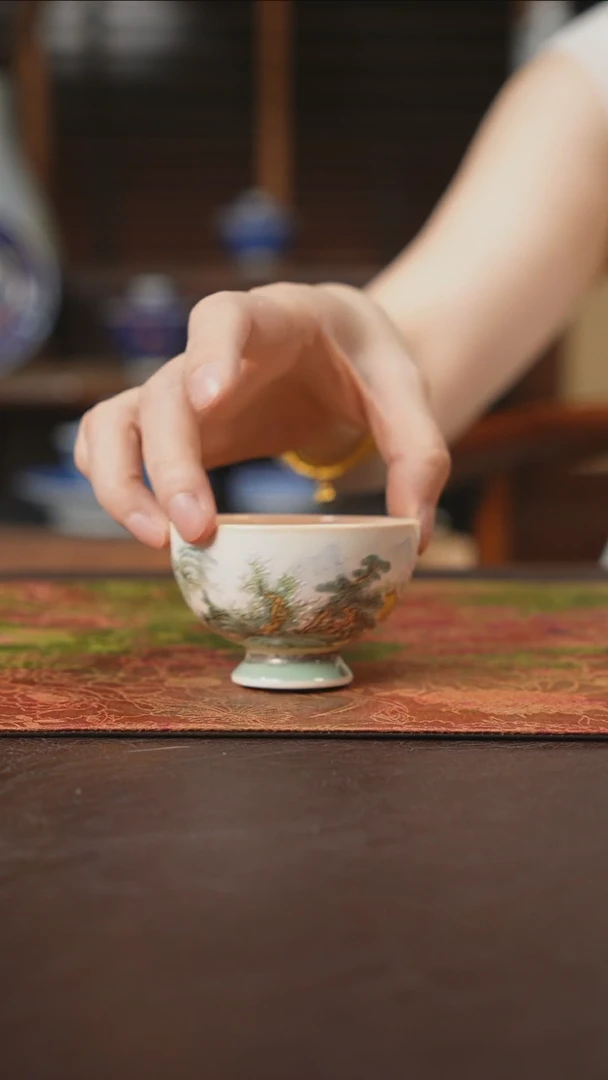 杯景德镇陶瓷杯碗柴烧多人
