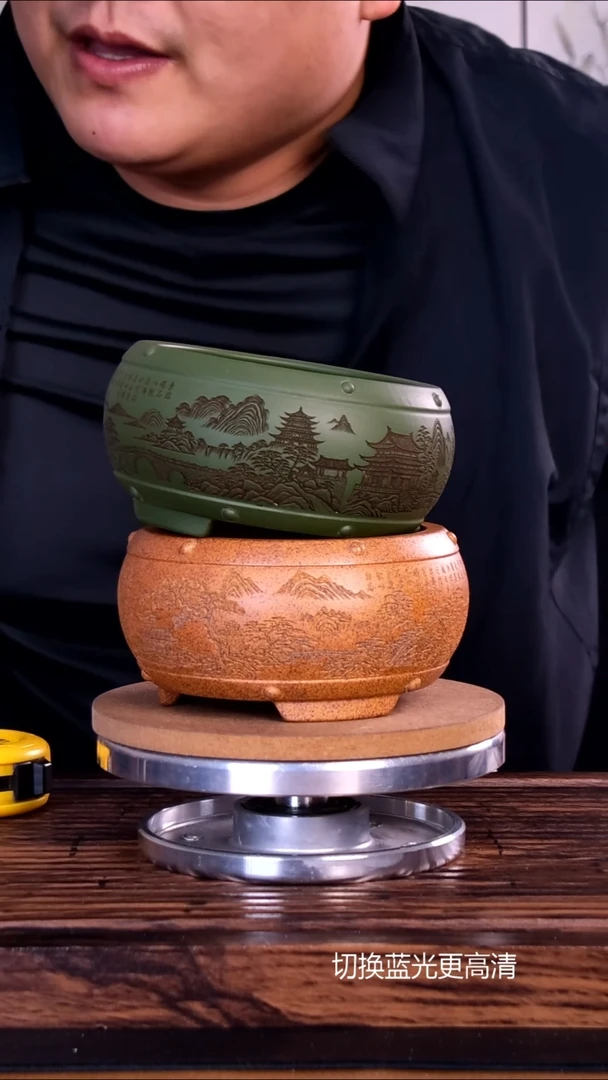 紫砂花盆紫砂花盆内口9.5-5        2只