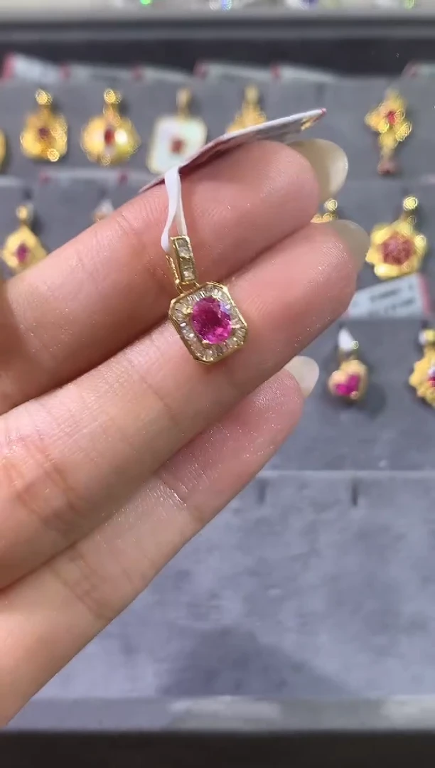 18K金镶嵌吊坠（不含链）红宝石W457|3680