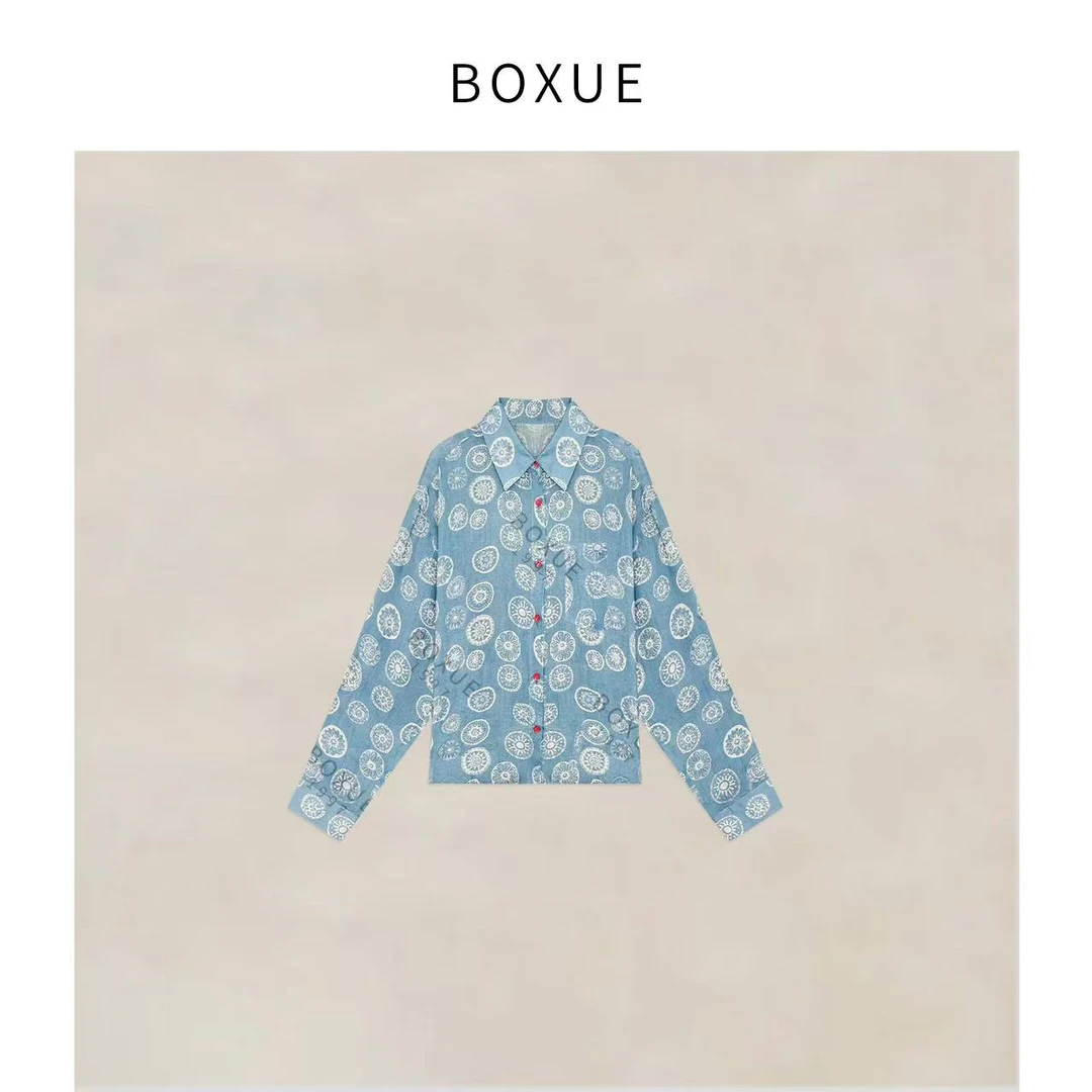 BOXUE “舒曼” 2025春季新款高级100苎麻轻奢衬衫 #250408CS1689