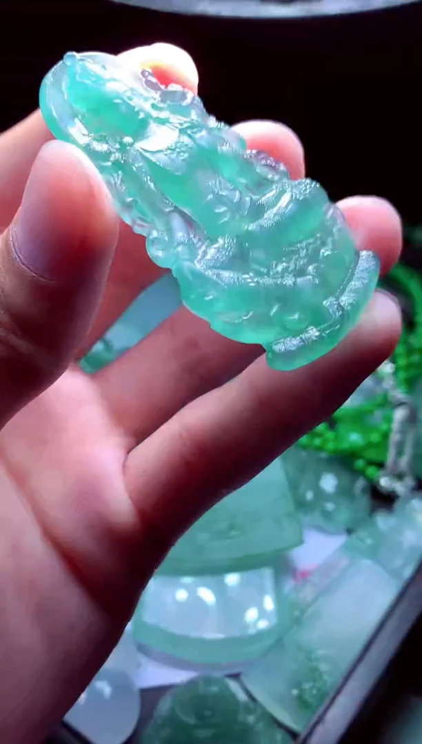 未镶嵌定制翡翠安*翡翠毛货定制