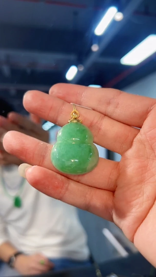 【闪购商品】翡翠颈饰18K金镶嵌缅料A货/支持复检/一件