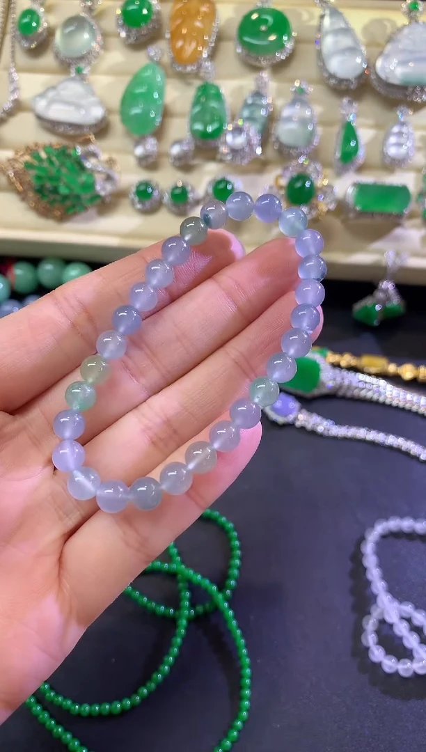 未镶嵌手串翡翠手串|12600+630