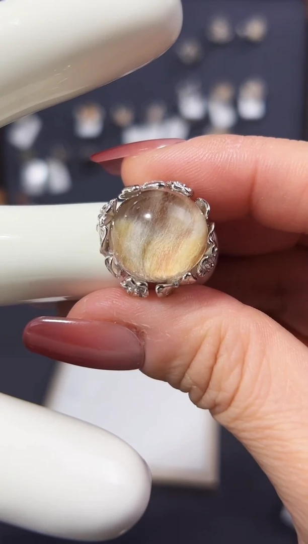 【闪购商品】水晶戒指银S925镶嵌发一（40）