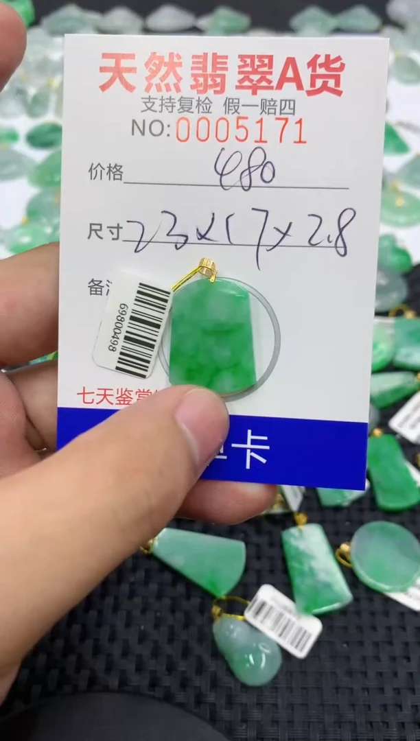 翡翠18K金镶嵌颈饰1111111111111