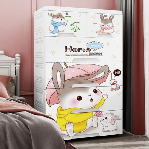 特大加厚抽屉式收纳柜子盒婴儿童衣柜储物柜宝宝玩具整理箱五斗柜