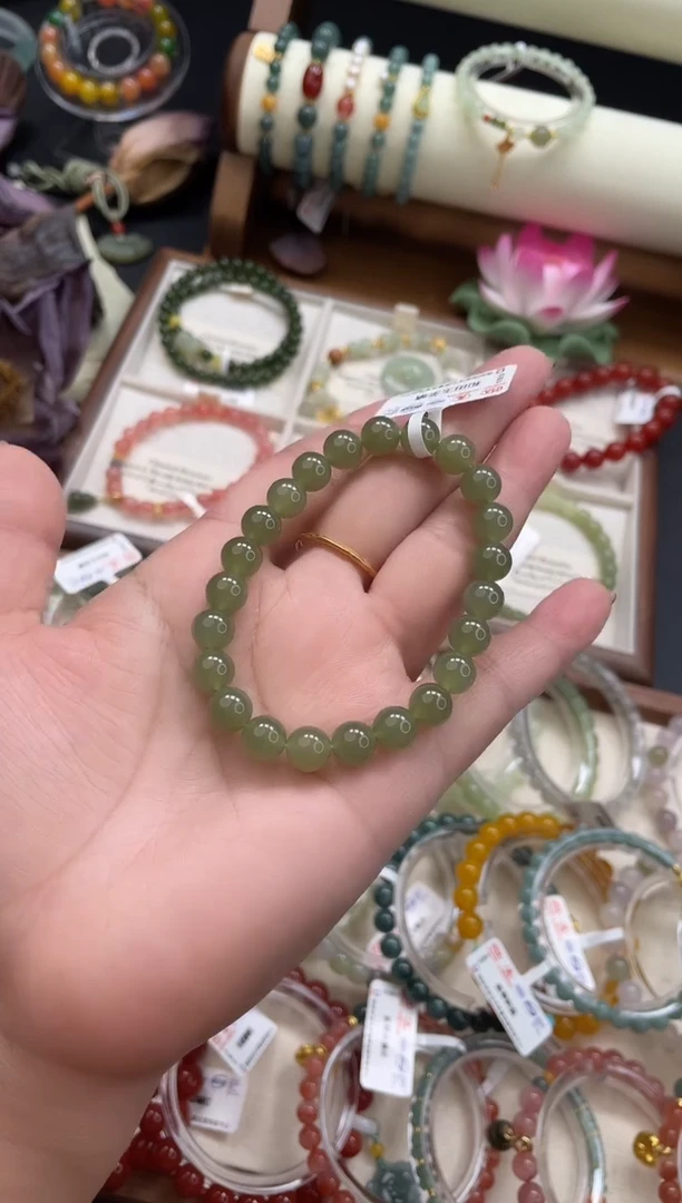 未镶嵌手链和田玉手串，直播间专拍
