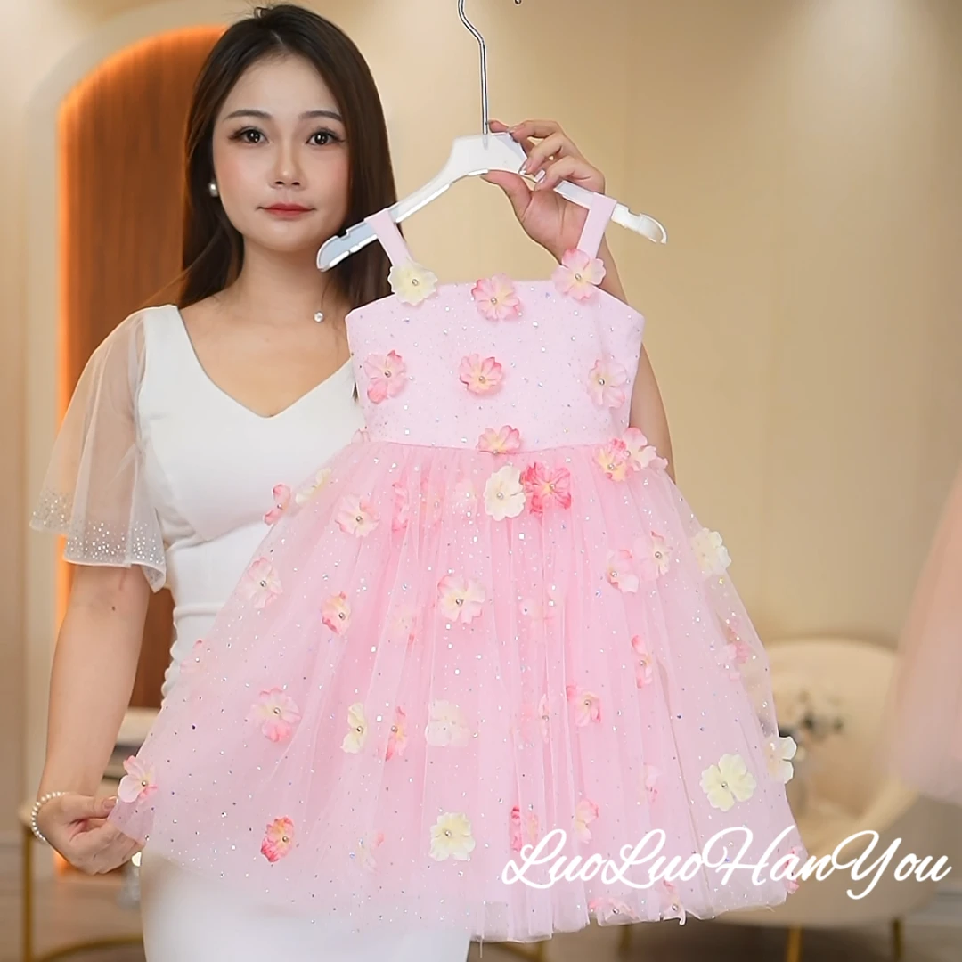 儿童吊带裙夏季女夏季连衣裙网纱裙女童宝宝洋气无袖