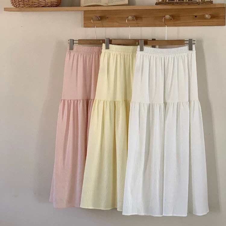 【MONI LULU】蛋糕裙遮肉显瘦A字口袋伞裙山本长裙半身裙 LB2246 CC