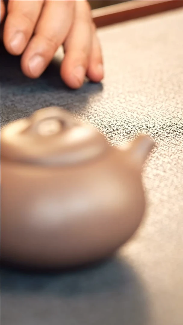 茶壶紫砂归*李惠强全手青灰泥松影雲瓢壶210cc