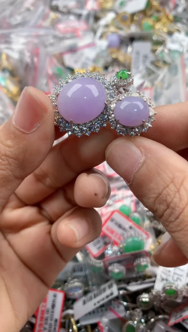 银S925镶嵌戒指翡翠222----7