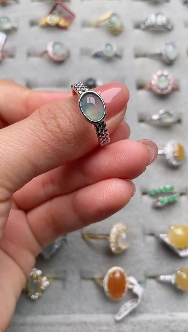 【闪购商品】翡翠戒指银S925镶嵌1111111111  43