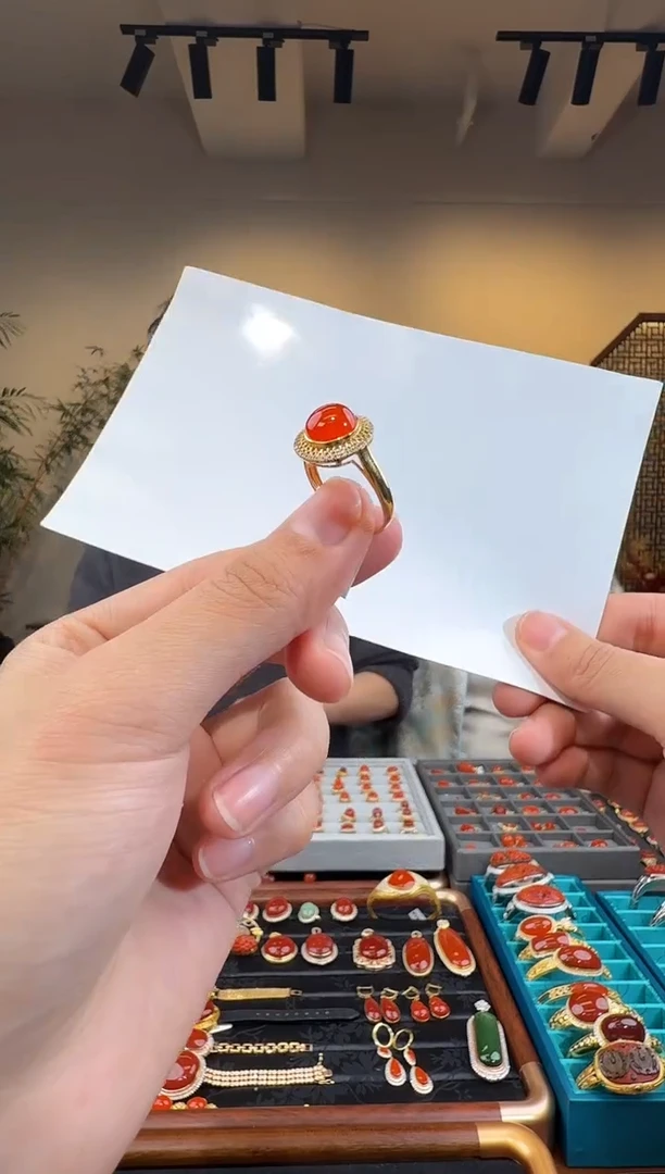 颈饰18K金镶嵌南红玛瑙46-541-12.29多样性拍一发一