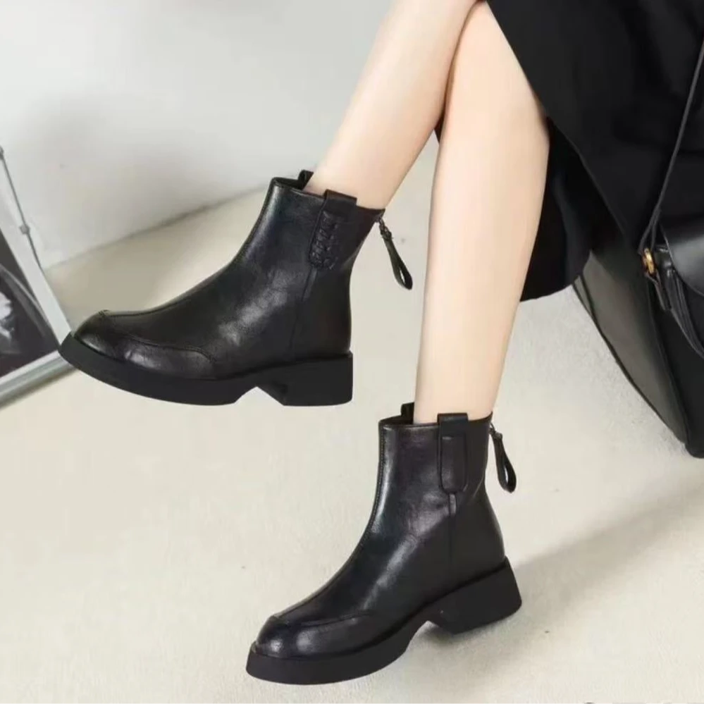 88078  新款时尚百搭气质舒适时装靴加绒