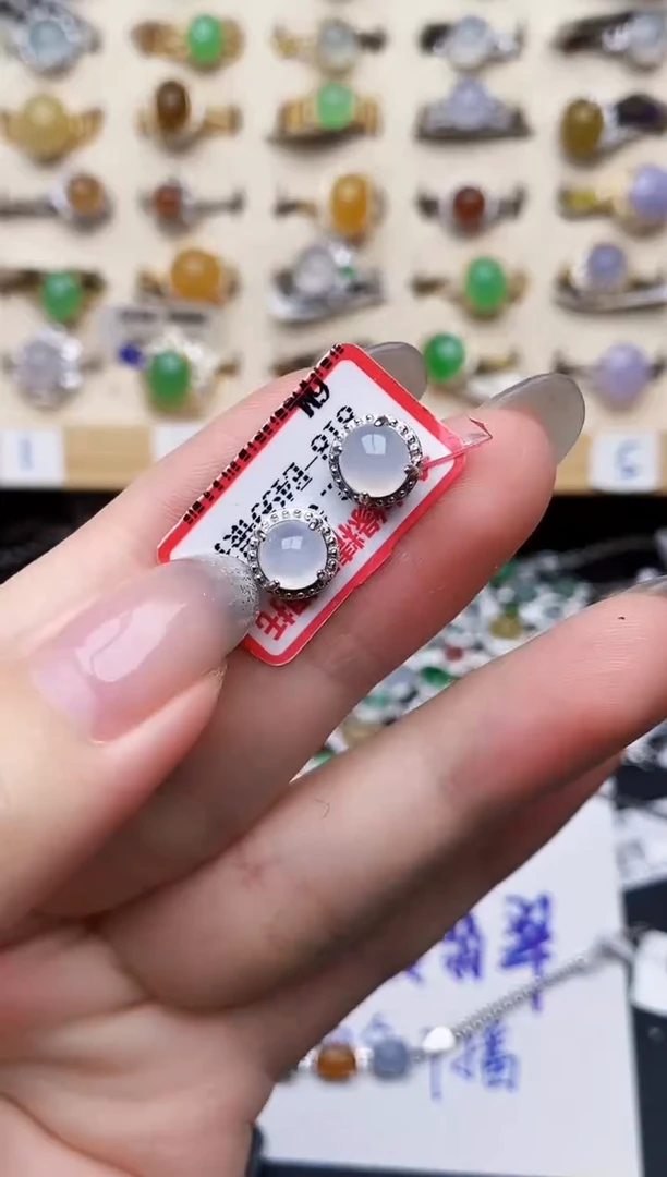 银S925镶嵌戒指翡翠0073