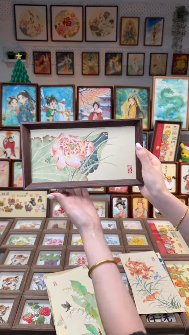 国画荷叶荷花 手绘国画27