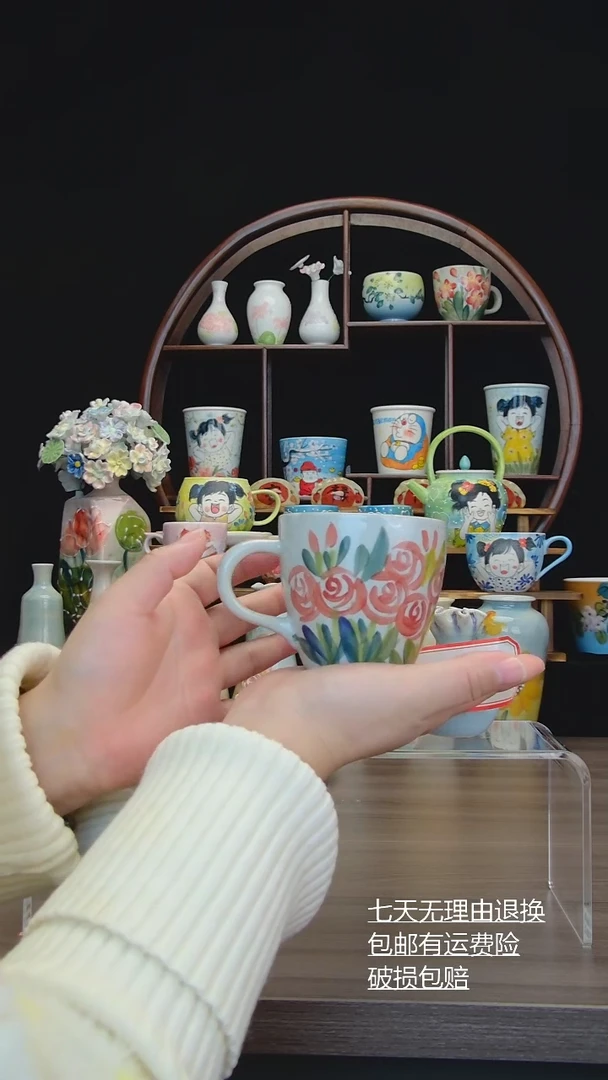 【闪购商品】摆件景德镇纯手工手绘、高温釉下彩