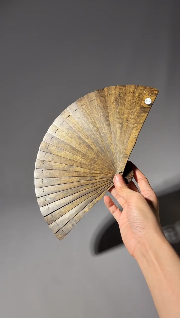 其他楠木（金丝楠）秋****苏115号18cm乌木金丝楠小叶桢楠扇子