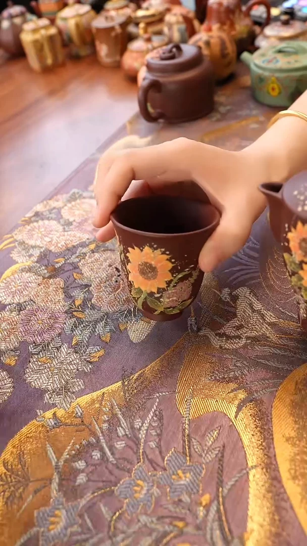 茶壶紫砂向阳而生杯子