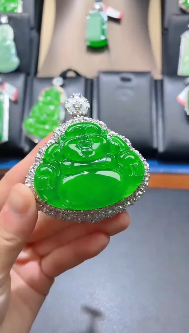 翡翠未镶嵌颈饰天然U35