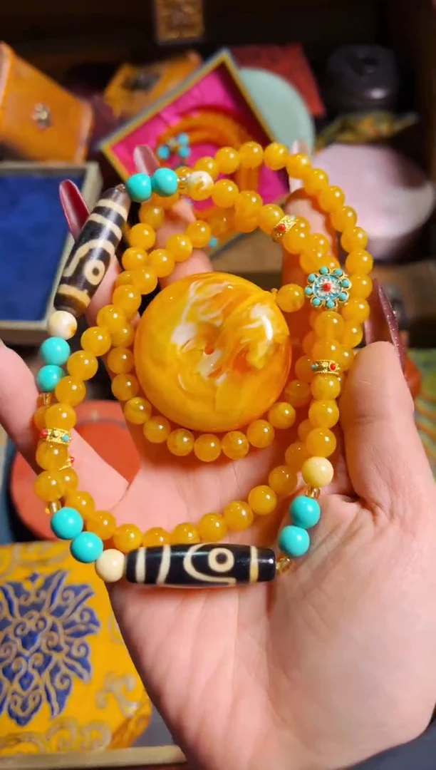 【闪购商品】蜜蜡颈饰未镶嵌兰妹精品精选链接153