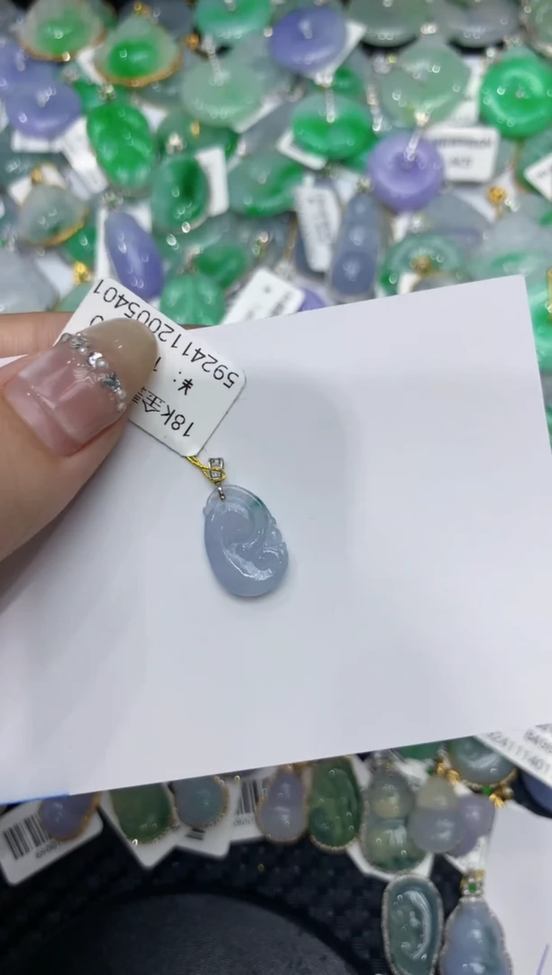 【闪购商品】翡翠颈饰18K金镶嵌222222222