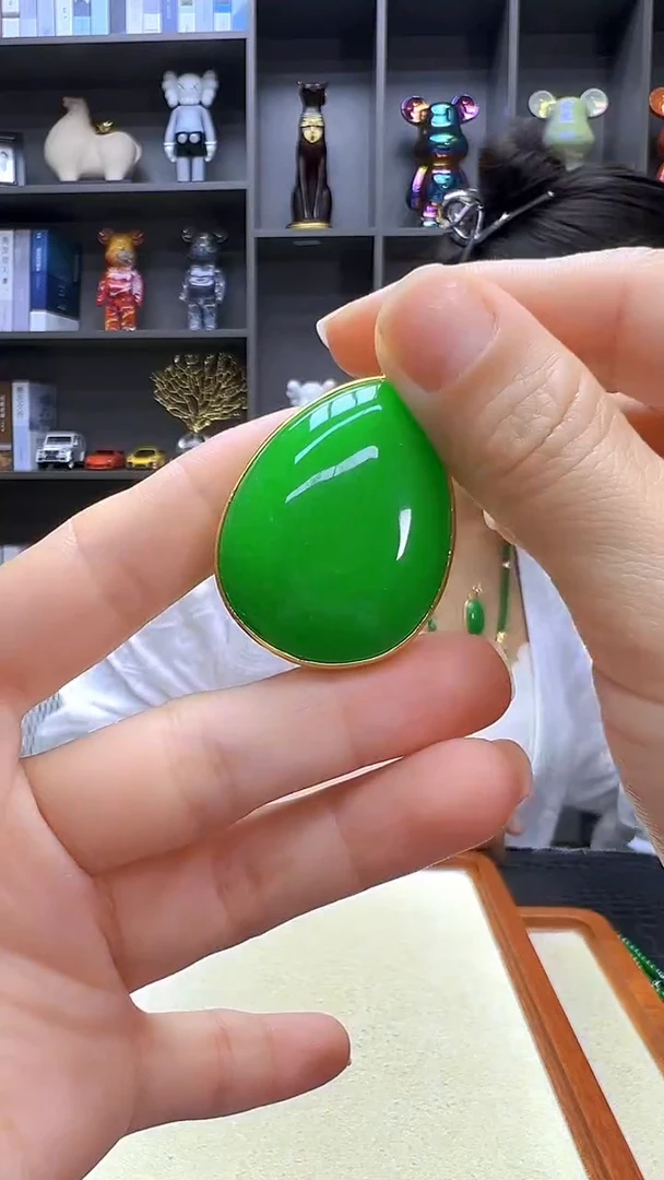 颈饰14K金镶嵌翡翠丹丹diy劲饰