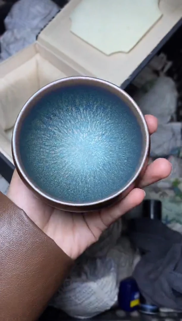 【闪购商品】茶盏糖果蓝钵 盏三疯建盏茶器