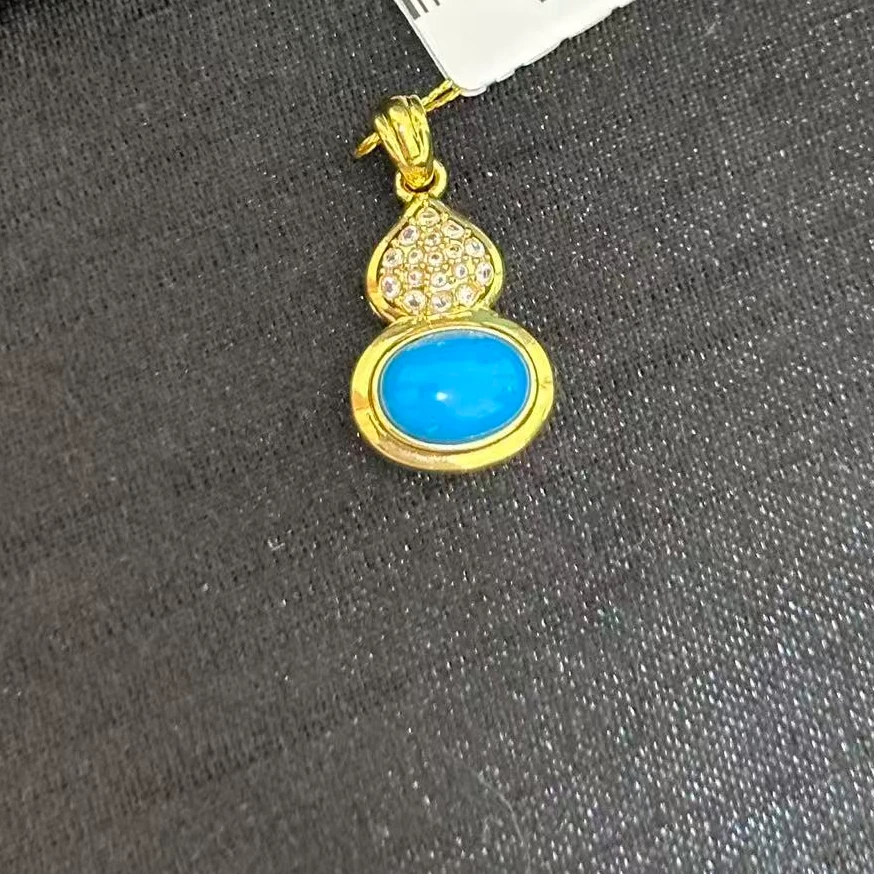【米迦珠宝】18K金天然美松葫芦吊坠