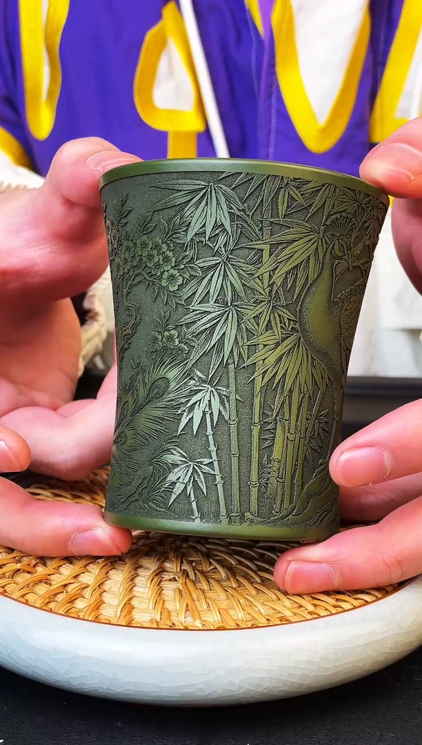 泥中翡翠  清风雅韵  紫砂主人杯