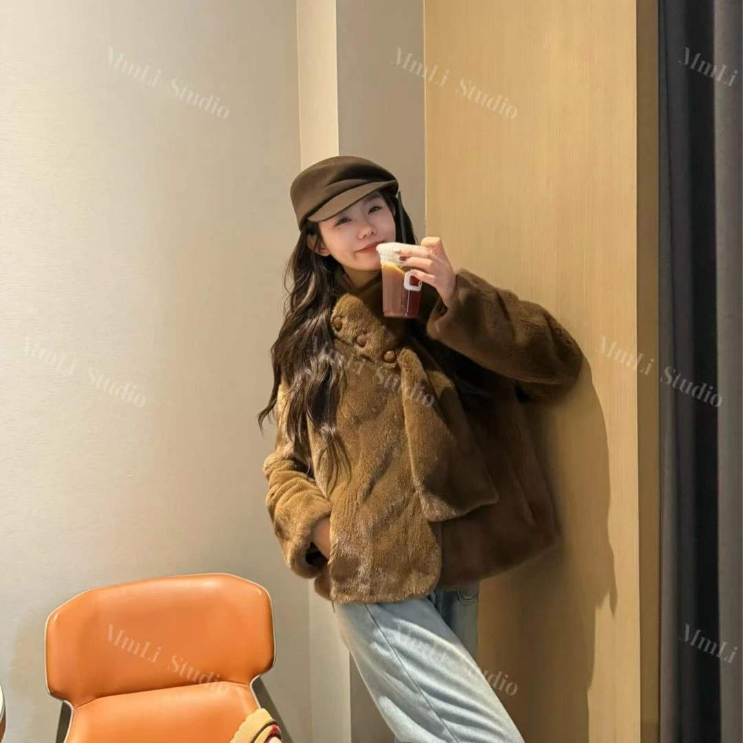 【MM毛】MMLi CLOTHES｜冬款水桶口袋高级灰水貂外套 mm2442