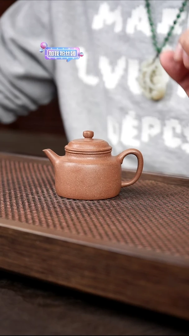 茶壶紫砂红黄泥剑流德中