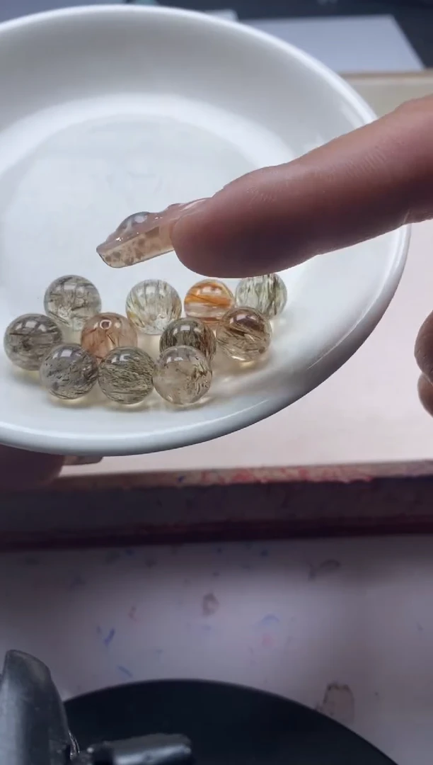 【闪购商品】水晶颈饰未镶嵌w2310高品黑金超10mm 1颗