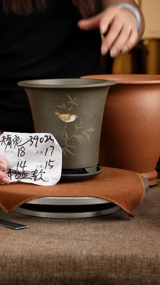 紫砂花盆花卉工艺39024+z