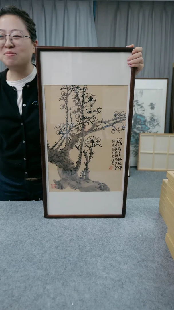国画33*66郑志超老师花鸟带框