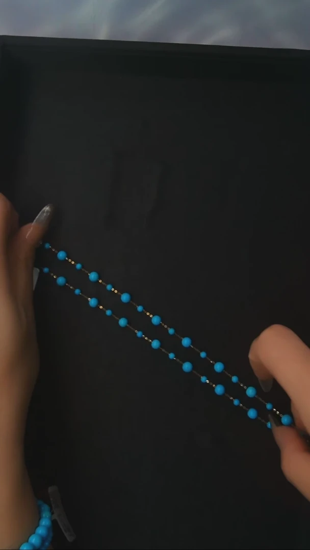 【闪购商品】绿松石项链18K金镶嵌发货一件