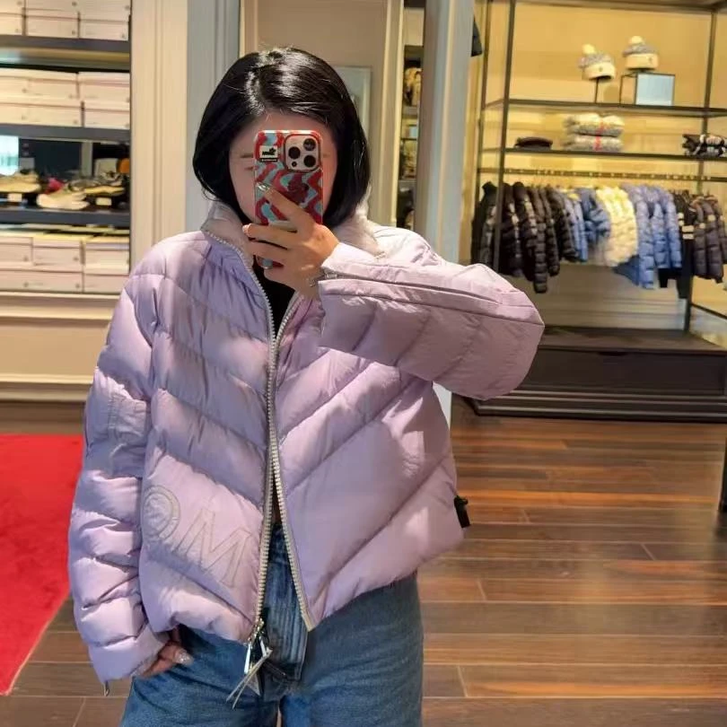 未使用 MONCLER /六六/女款紫色羽绒服